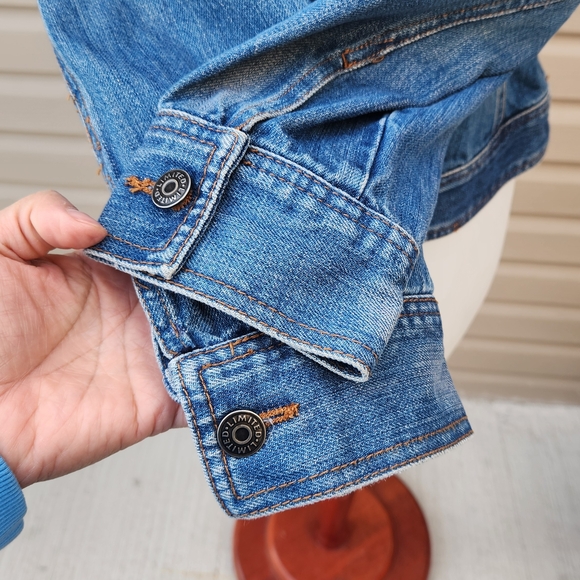 The Limited Blue Denim Button-Front Jean Jacket MEDIUM Like New - Picture 4 of 9